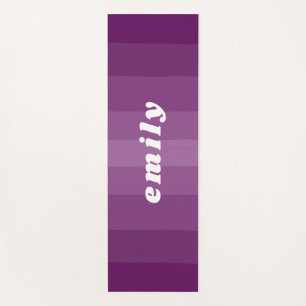 Tapis De Yoga Couleur violet mignonne et vive Conception Nom per
