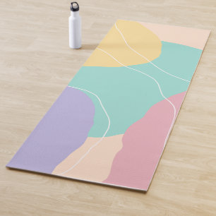 Tapis De Yoga Couleurs de glace géométrique abstraite minima m