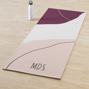 Tapis De Yoga Couleurs de pastel géométrique minimes et abstra