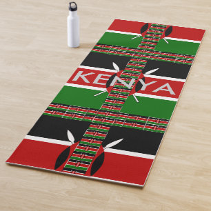 Tapis De Yoga Couleurs spéciales du drapeau national kenyan