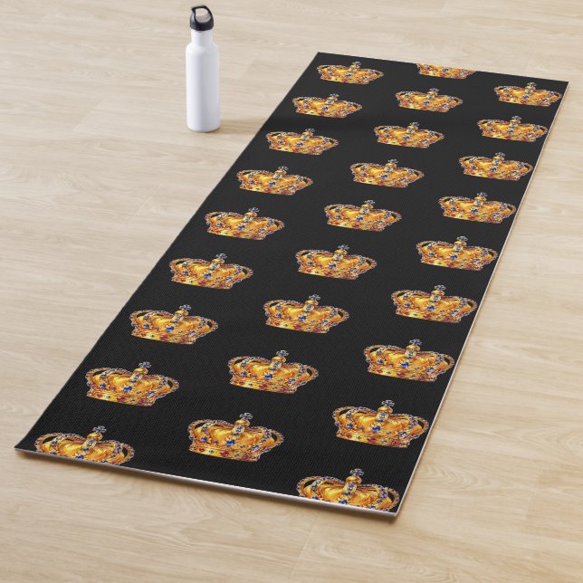 Tapis De Yoga Couronne royale en or (En situation)