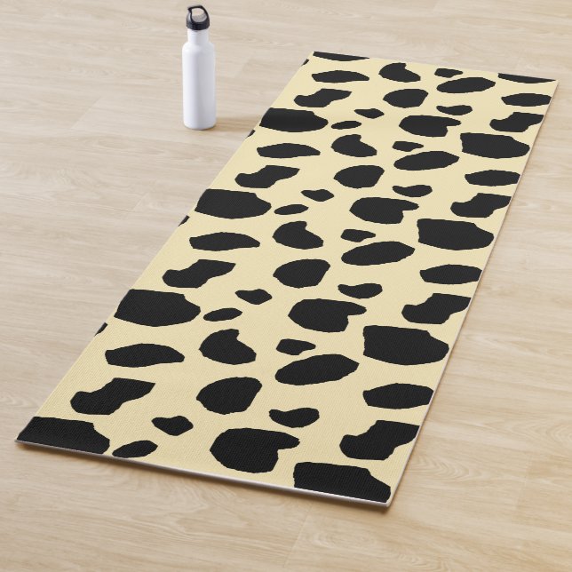 Tapis De Yoga Cow Animal Skin Colour Pattern Design  (En situation)