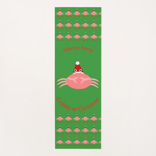 Tapis De Yoga Crabe de Noël Yoga Mat personnalisé (Devant)