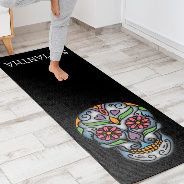 Tapis De Yoga Crâne à sucre vibrant (Créateur téléchargé)