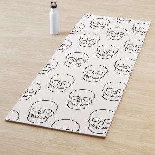 Tapis De Yoga Crâne - noir et blanc