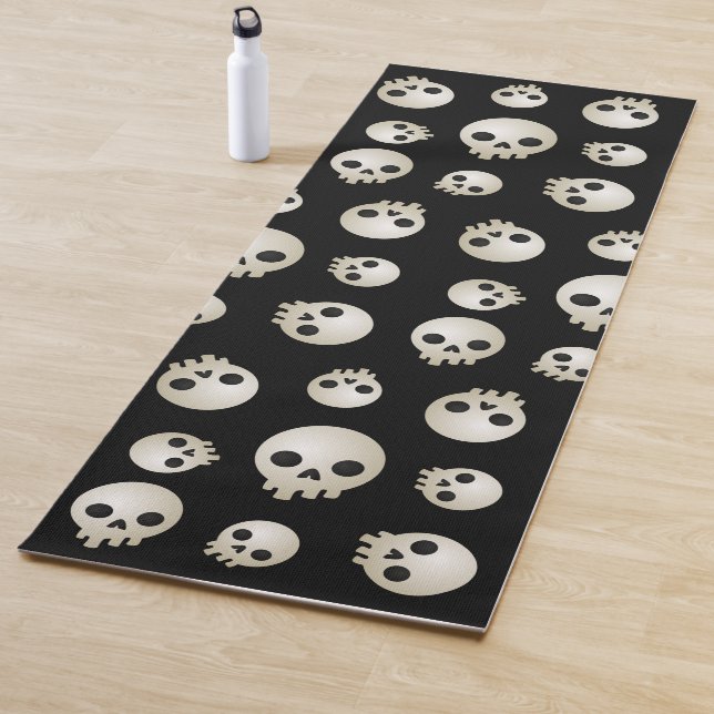Tapis De Yoga Crânes Ditzy Yoga Mat (En situation)