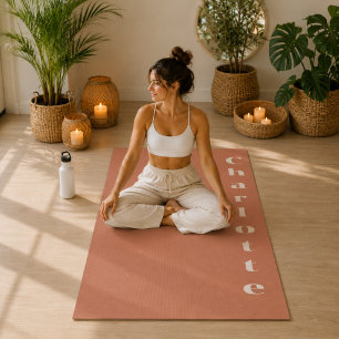 Tapis De Yoga Crème de terracotta bien-être minimaliste personna