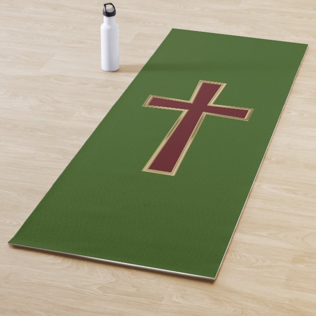Tapis De Yoga Croix chrétienne (En situation)