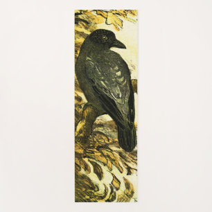 Tapis De Yoga Crow vintage Perché sur une branche Theo van Hoyte