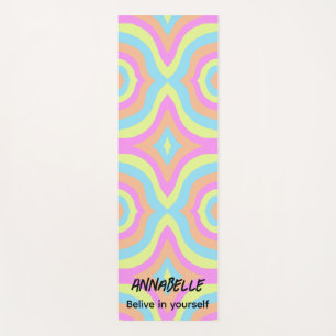 Tapis De Yoga Croyez en vous Retro Stylish