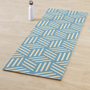 Tapis De Yoga Cubes d'illusion optique Abstraite rétro Motif ble