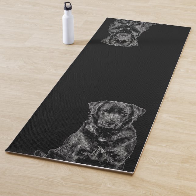 Tapis De Yoga Cume Labrador Chien noir Chien Chien Chien Chien C (En situation)