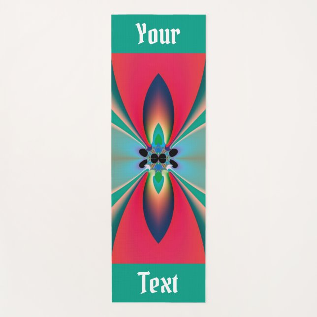 Tapis De Yoga Custom Abstract Art Funky Flower (Devant)