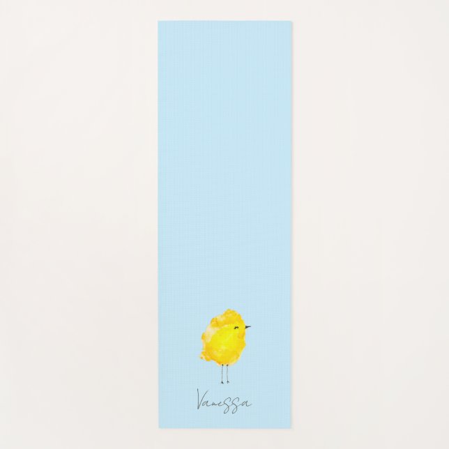 Tapis De Yoga Custom Chick Chicken yellow stylish chic sweet (Devant)