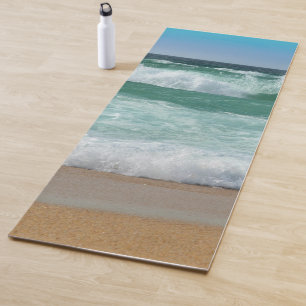 Tapis De Yoga Custom Seaside Sea Waves Sand Beach Modèle