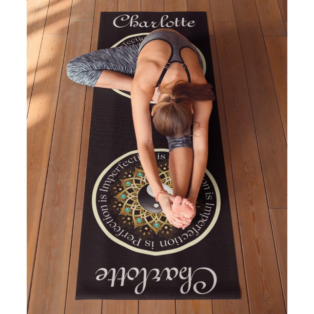 Tapis De Yoga (Customisez-moi) Yin Yang Black Workout, Pilates e ((Customize me) Yin Yang Black Workout, Pilates and Yoga Mat)