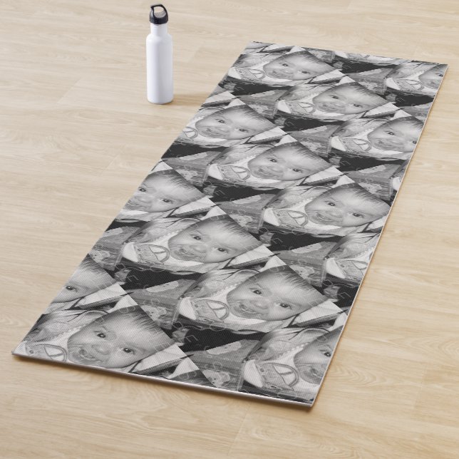 Tapis De Yoga Customisez votre motif photo noir blanc (En situation)