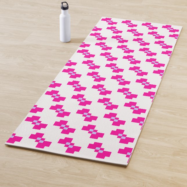 Tapis De Yoga Cute 8 bits Pixel Bow (En situation)