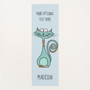 Tapis De Yoga Cute Cats nom et couleur personnalisés yoga mat