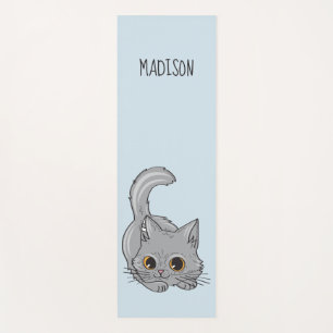 Tapis De Yoga Cute Cats nom et couleur personnalisés yoga mat
