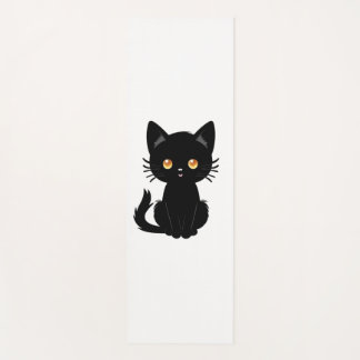 Tapis De Yoga Cute chat noir 2