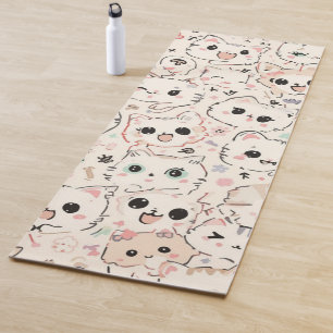 Tapis De Yoga Cute Chat simple chaton Motif