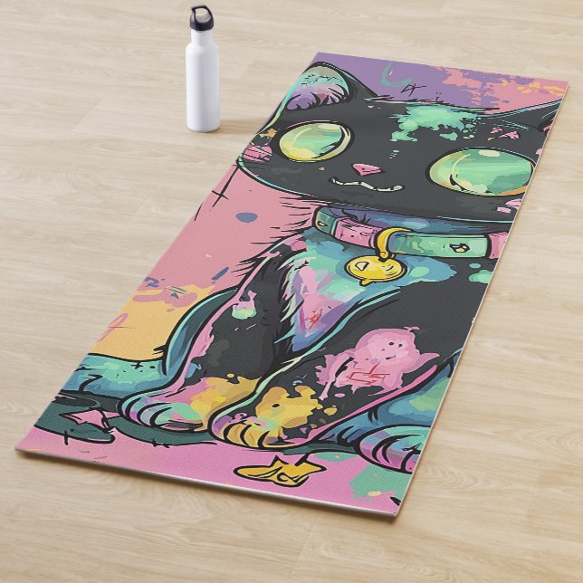 Tapis De Yoga Cute Kawaii Pastel Goth Patchwork Gothique Déplais (En situation)