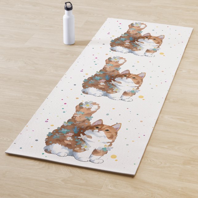 Tapis De Yoga Cute Kitty chat animal animal animal animal animal (En situation)