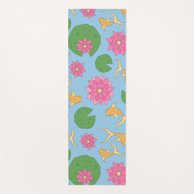 Tapis De Yoga Cute Koi Fish Pond Fitness Méditation Yoga (Devant)