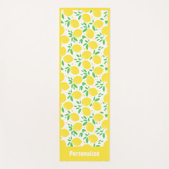 Tapis De Yoga Cute Lemon Motif Fruit Orchard Zen Yoga Namaste (Devant)