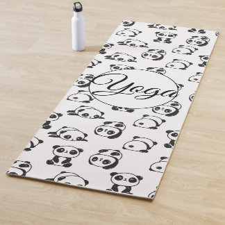 Tapis De Yoga Cute Panda Ours noir et blanc Motif (1 côté)