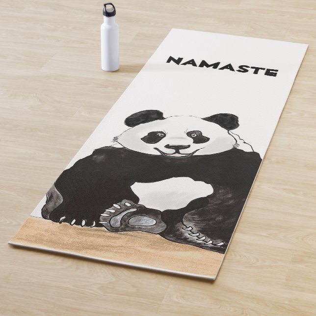 Tapis De Yoga Cute Panda souriant (En situation)