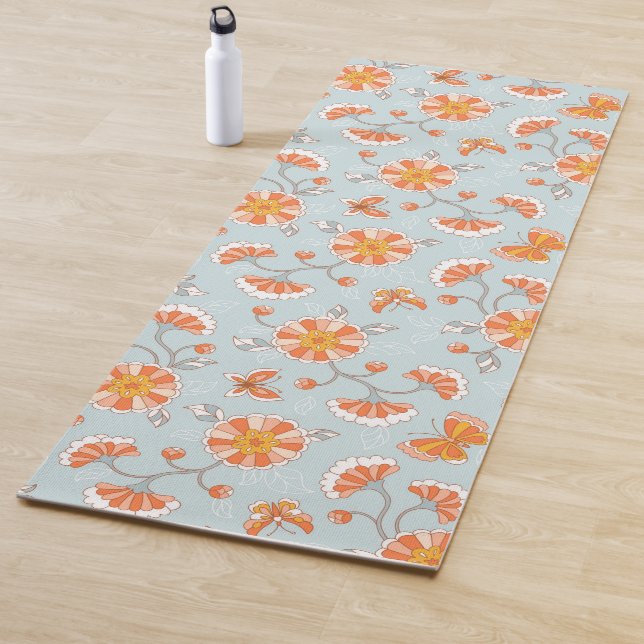 Tapis De Yoga Cute Vintage  Papillon Motif (En situation)