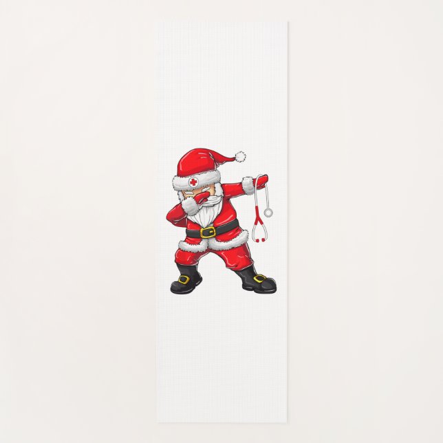 Tapis De Yoga Dabbing Père Noël Christmas Scruter (Devant)