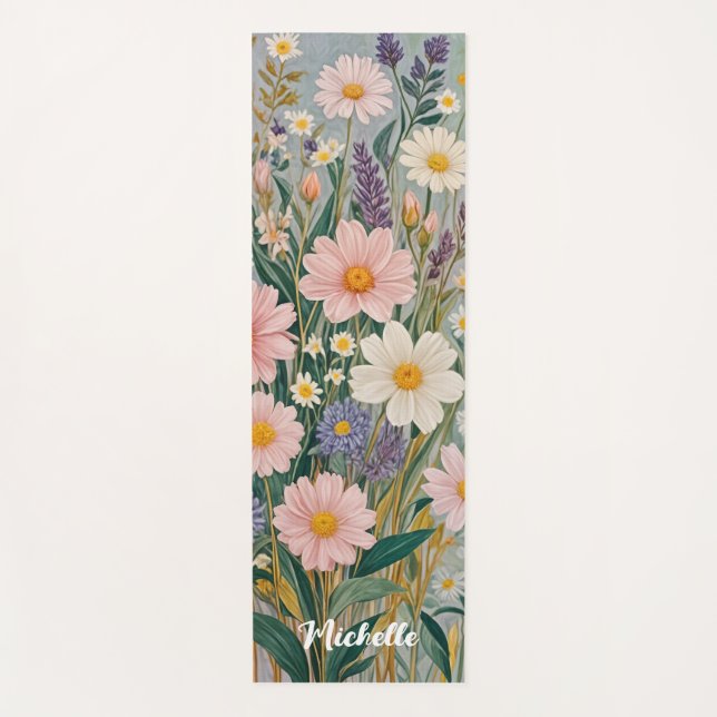 Tapis De Yoga Daisy Dreamscape Personnalisé (Devant)