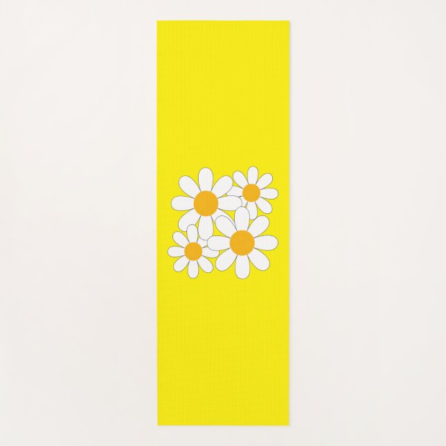 Tapis De Yoga Daisy Lumineuse et Audacieuse (Devant)