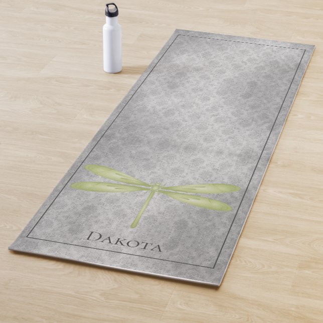 Tapis De Yoga Damas de libellule verte (En situation)