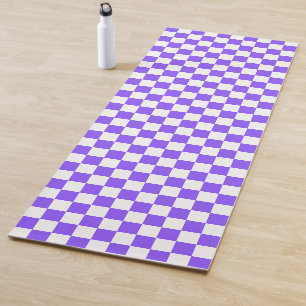 Tapis De Yoga Damier violet classique visuel