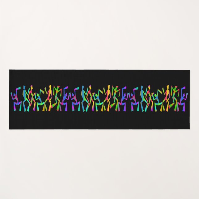 Tapis De Yoga Danseurs psychédéliques funts Yoga Mat (Devant (Horizontal))