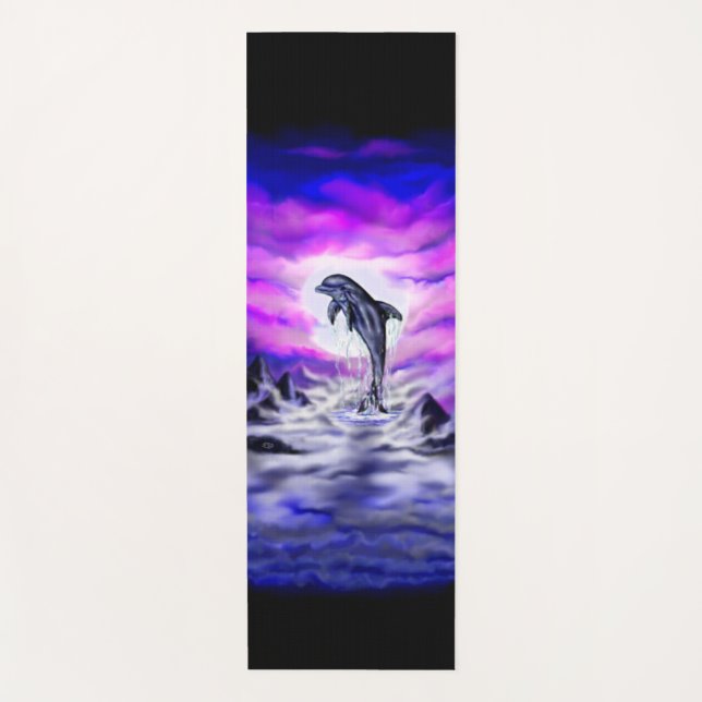 Tapis De Yoga Dauphin clair de lune (Devant)