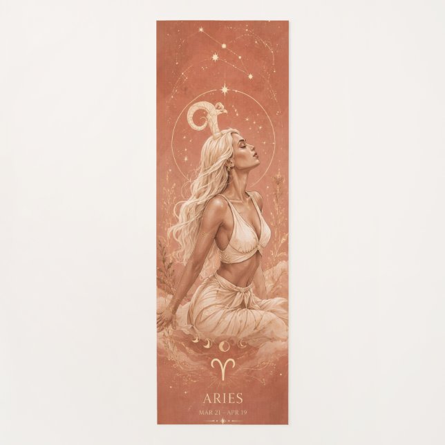 Tapis de Yoga de la Déesse du Zodiaque Bélier (Devant)