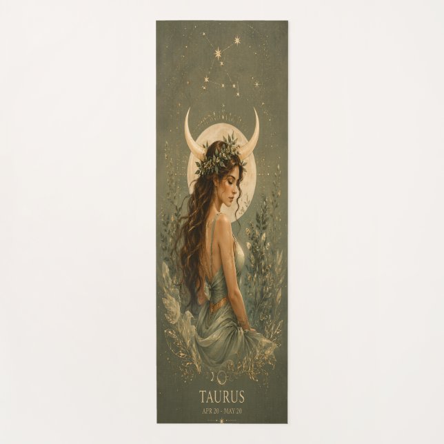 Tapis de Yoga de la Déesse du Zodiaque Taureau (Devant)