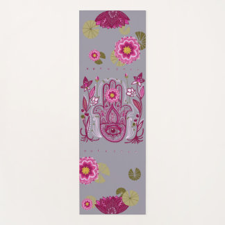 Tapis de yoga de Lotus de main de Hamsa
