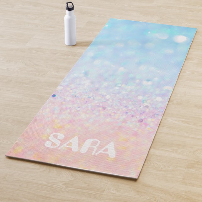 Tapis de yoga de méditation rhapsodique bleu (En situation)