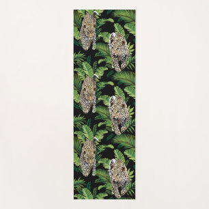 Tapis de yoga de motif de léopard