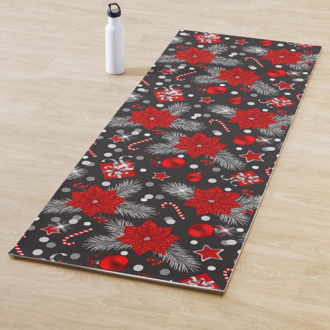 Tapis De Yoga Décor de Noël Design motif (En situation)