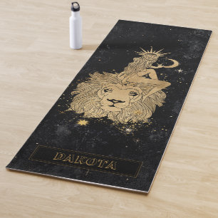 Tapis De Yoga Déesse du Zodiaque Astrologie Cosmic Gold Leo