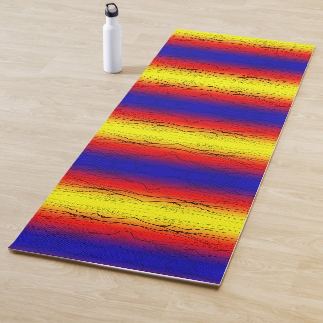 Tapis De Yoga Dégradé Abstrait (En situation)