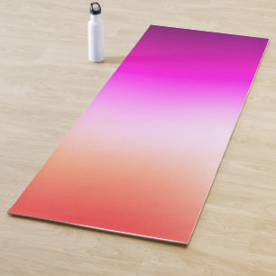 Tapis De Yoga Dégradé de coucher de soleil pastel radieux