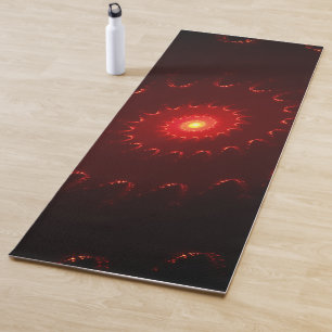 Tapis De Yoga Dégradé de l'étincelle rouge flamme